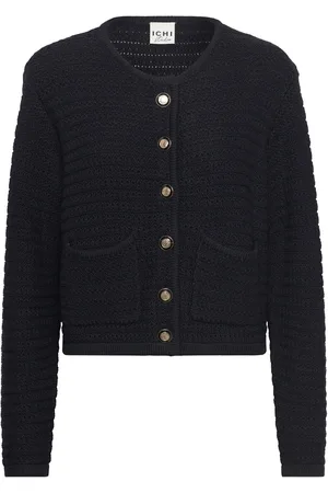 Ichi Ihbeccas Ca Tops Knitwear Cardigans Black