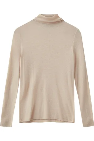 Mos Mosh Mmbouch Rollneck Knit Tops Knitwear Turtleneck Cream