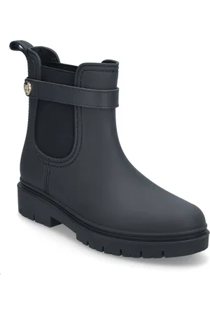 Tommy Hilfiger Th Stud Rubberised Rainboot Shoes Chelsea Boots Navy