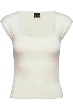 Gina Tricot Soft Touch Tight Top Tops T-shirts & Tops Sleeveless Cream