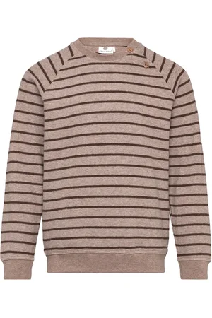 EN FANT Sweatshirt Stripe Tops Sweat-shirts & Hoodies Sweat-shirts Brown