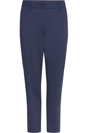 Wasabi Wa-Sina Bottoms Trousers Straight Leg Navy