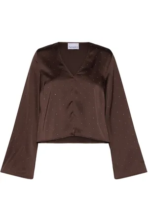 Noella Serafinella Blouse Tops Blouses Long-sleeved Brown
