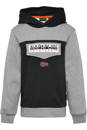 Napapijri Burgee Hoodie Tops Sweat-shirts & Hoodies Hoodies Black