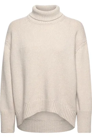 Levete Room Lr-Perle Tops Knitwear Turtleneck Cream