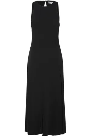 MANGO Midi-Dress With Draped Detail Polvipituinen Mekko Black