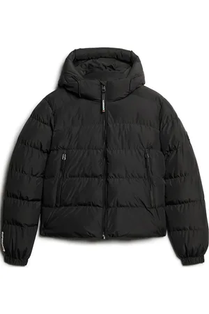 Superdry Hooded Sports Puffer Jacket Sport Sport Clothing Sport Outerwear Sport Jackets Sport Padded Jackets Black