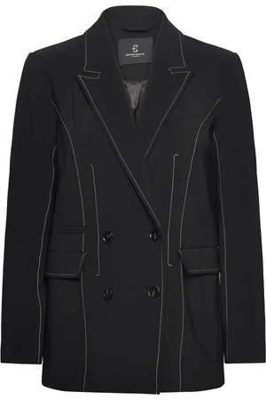 Bruuns Bazaar Brassicabbstitch Blazer Blazers Double Breasted Blazers Black