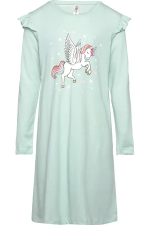 Lindex Nightgown Unicorn Night & Underwear Pyjamas Nightdresses Green