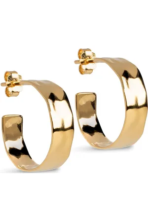 Enamel Sandra Wide Hoops Accessories Jewellery Earrings Hoops Gold