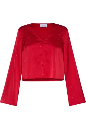 Noella Serafinella Blouse Tops Blouses Long-sleeved Red