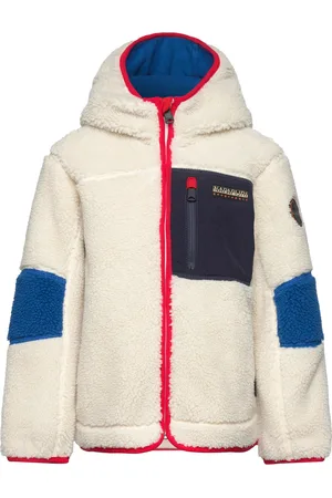 Napapijri Yupik Full-Zip Fleece Hoodie Outerwear Fleece Outerwear Fleece Jackets Cream