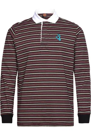 Santa Cruz Mini Hand Stripe Tops Polos Long-sleeved Brown