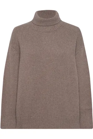 Levete Room Lr-Perle Tops Knitwear Turtleneck Brown