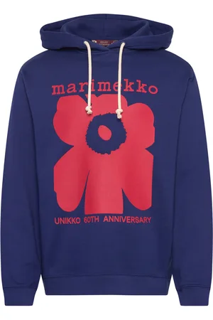 Marimekko Luuppi Unikko Placement Tops Sweat-shirts & Hoodies Hoodies Navy