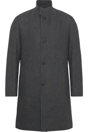 HUGO BOSS Mintrax2441 Designers Coats Wool Coats Grey