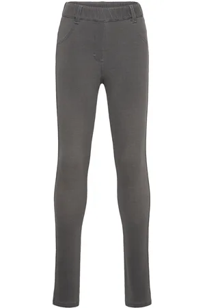 Boboli Fleece Denim Trousers Bottoms Leggings Grey