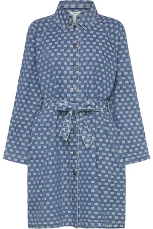 Object Objhedda Lo L/S Dress Cc1 Aw Polvipituinen Mekko Blue