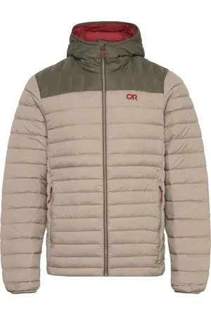 Outdoor Research M Transcendent Hood Sport Sport Clothing Sport Outerwear Sport Jackets Sport Padded Jackets Beige