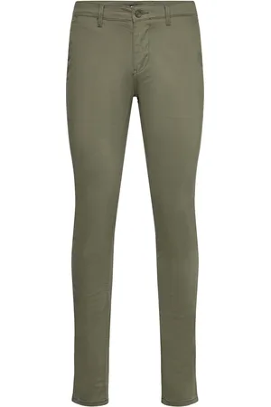 Lindbergh Superflex Chino Bottoms Trousers Chinos Green
