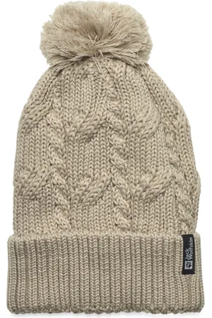 Jack Wolfskin Pompom Beanie Accessories Headwear Beanies Beige