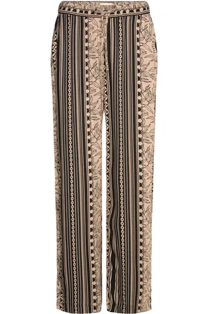 Freequent Fqtidy-Pants Bottoms Trousers Wide Leg Beige