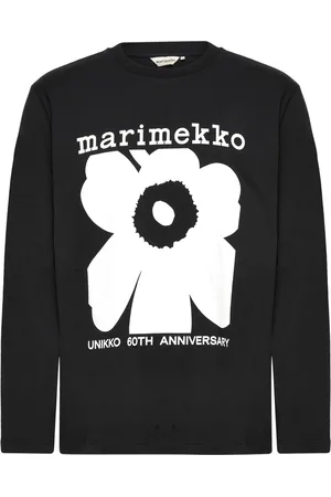 Marimekko Biitti Unikko Placement Tops Sweat-shirts & Hoodies Sweat-shirts Black