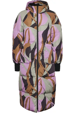 Y.A.S Similly Padded Coat S. Topattu Pitkä Takki Pink