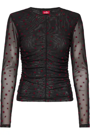 Crās Famecras Blouse Tops Blouses Long-sleeved Black