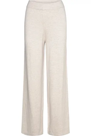 Movesgood Kim Wide Night Sky Bottoms Trousers Wide Leg Cream