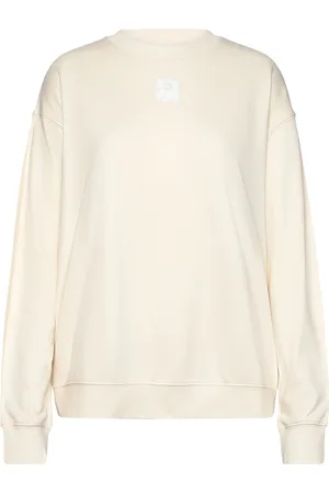 Marimekko Ovaali Unikko Placement Tops Sweat-shirts & Hoodies Sweat-shirts Cream