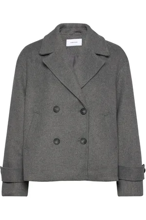 BUBBLEROOM Renate Short Wool Blend Jacket Villakangastakki Grey