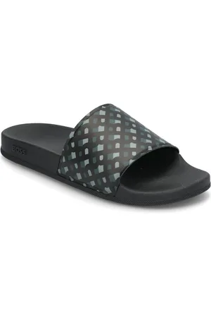 HUGO BOSS Bay_Slid_Mn Shoes Summer Shoes Sandals Pool Sliders Black