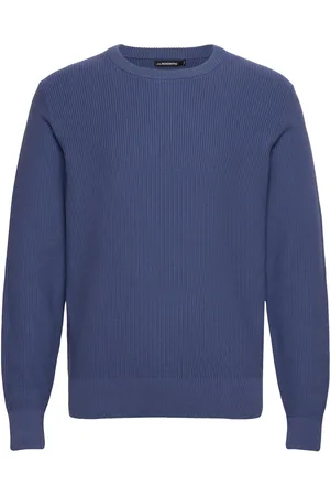 J Lindeberg Arthur Knit Org Cotton Designers Knitwear Round Necks Blue