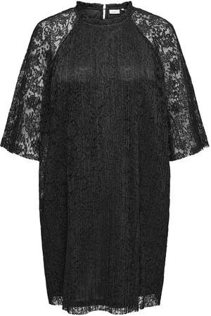 ONLY Carlosia 3/4 Lace Blk Dress Jrs Lyhyt Mekko Black