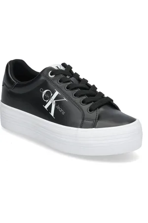 Calvin Klein Vulc Flatform Laceup Low Lth Matalavartiset Sneakerit Tennarit Black