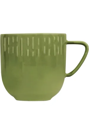 aida Confetti Olive Krus M/Relief Porcelæn 1 Stk 35 Cl. Home Tableware Cups & Mugs Coffee Cups Green