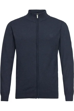 INDICODE Inancona Full Zip Tops Knitwear Full Zip Jumpers Navy