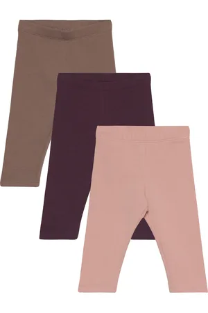 Lindex Leggings Brushed Inside 3 P Bottoms Leggings Beige