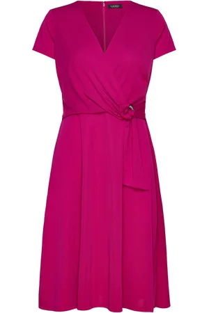 Ralph Lauren Surplice Jersey Dress Lyhyt Mekko Pink