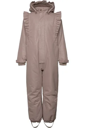 EN FANT Snowsuit W. Frills Outerwear Coveralls Snow-ski Coveralls & Sets Brown
