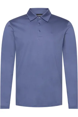 J Lindeberg Asher Long Sleeve Polo Tops Polos Long-sleeved Blue