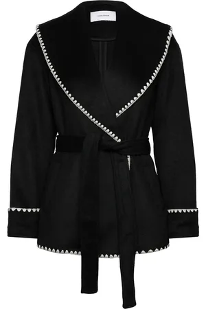 BUBBLEROOM Yara Shawl Collar Wool Blend Jacket Villakangastakki Black