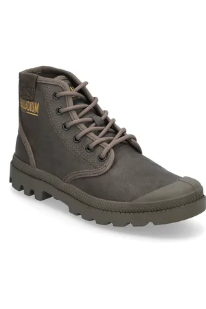 Palladium Pampa Hi Coated Shoes Boots Ankle Boots Laced Boots Grey