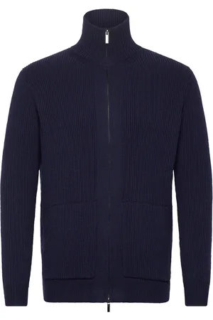 INDICODE Inturb Tops Knitwear Half Zip Jumpers Navy