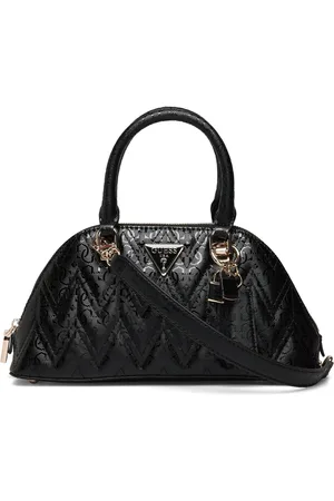 Guess Adelard Dome Satchel Bags Small Shoulder Bags-crossbody Bags Black