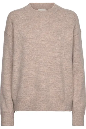 Calvin Klein Soft Heather C-Neck Sweater Tops Knitwear Jumpers Beige