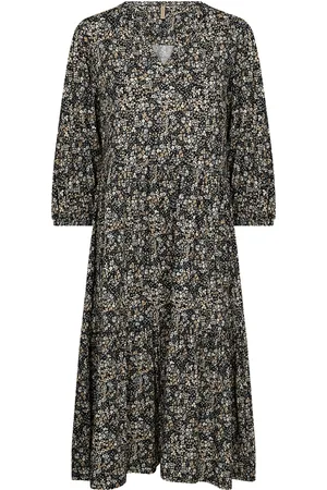 soyaconcept Sc-Felicity Aop Polvipituinen Mekko Black