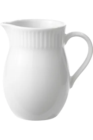 aida Relief - Mælkekande Porcelæn White 1 Stk 0,2 L Home Tableware Jugs & Carafes Milk Jugs White
