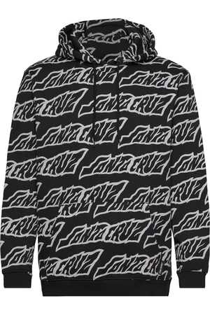 Santa Cruz Creep Repeat Tops Sweat-shirts & Hoodies Hoodies Black
